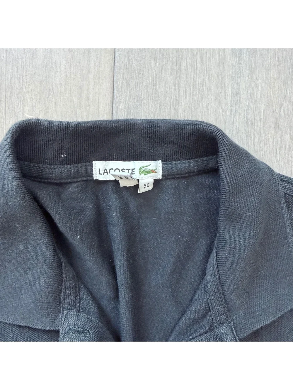 Lacoste Black Polo Mini Dress Size 36 - Small